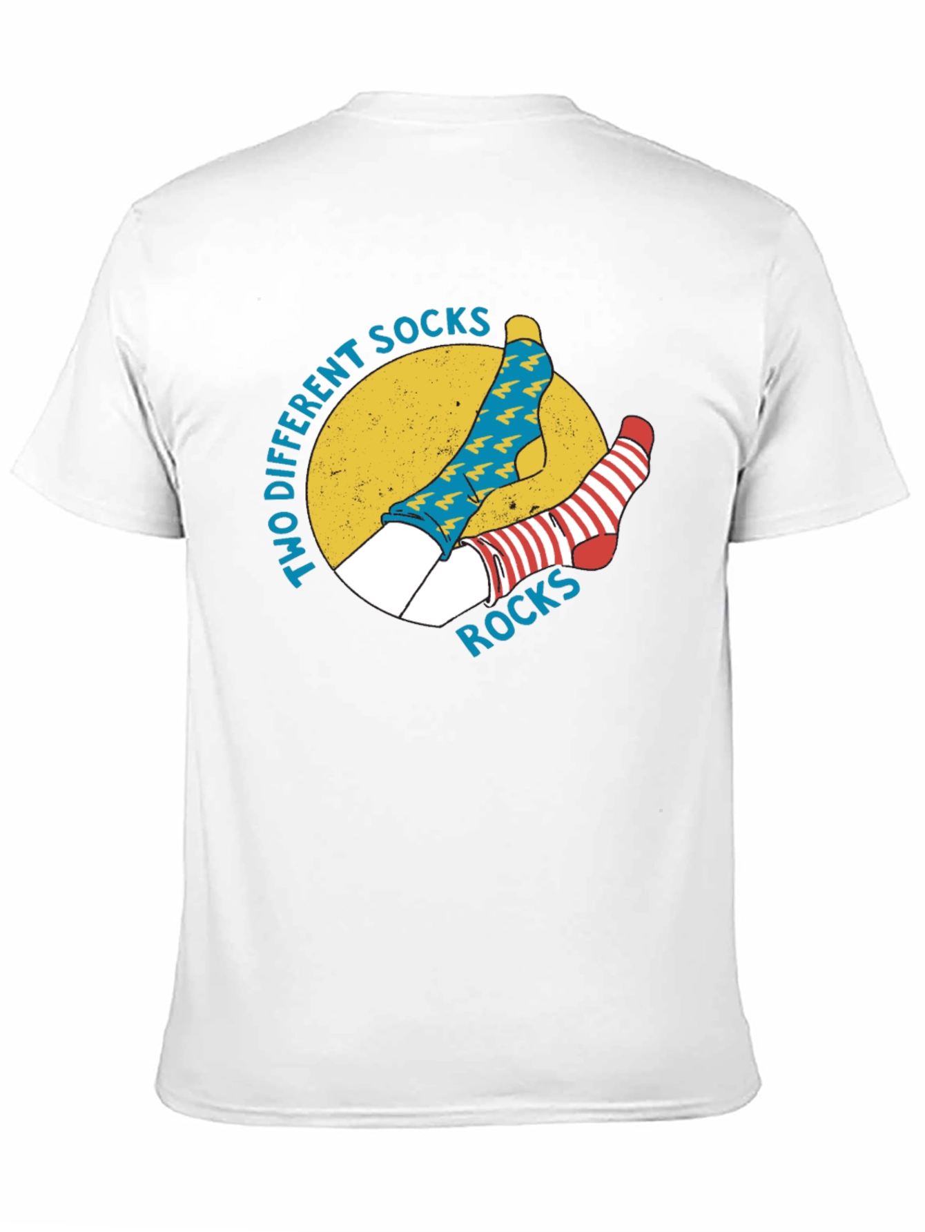 Two Different Socks Rocks Graphic T-Shirt