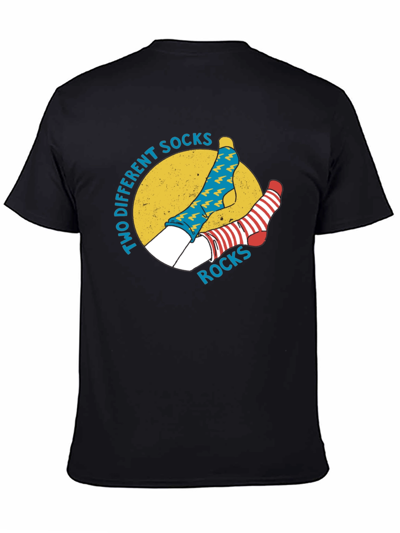 Two Different Socks Rocks Graphic T-Shirt