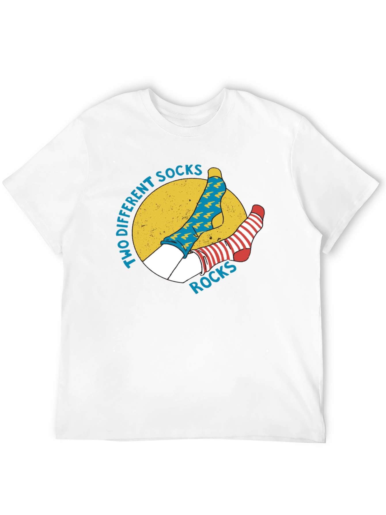 Two Different Socks Rocks Graphic T-Shirt