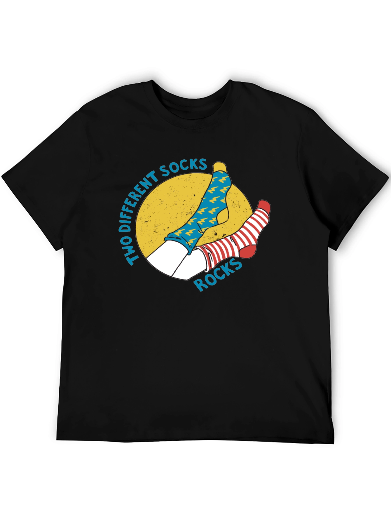 Two Different Socks Rocks Graphic T-Shirt