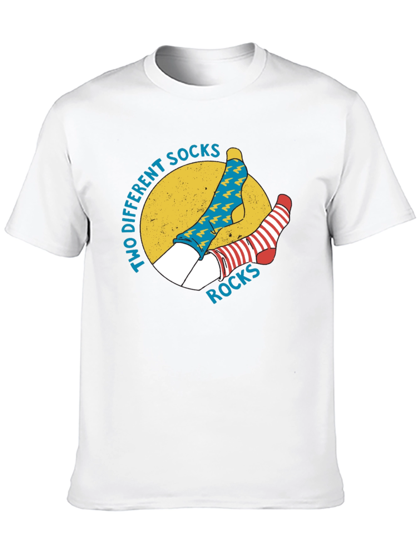 Two Different Socks Rocks Graphic T-Shirt
