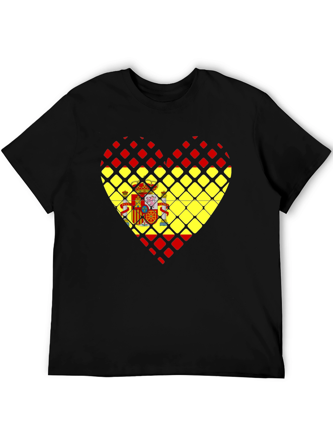 Spanish Flag Heart Graphic T-Shirt