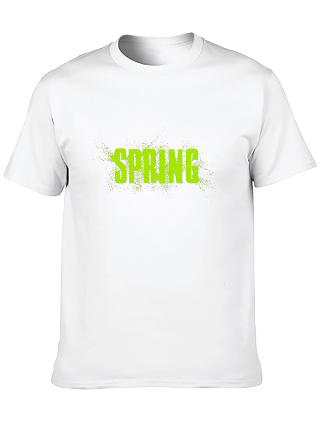 Spring Graphic Tee - Black Cotton Casual T-Shirt