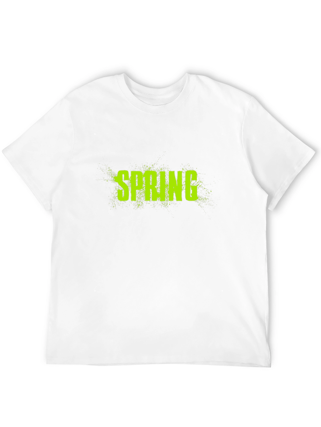 Spring Graphic Tee - Black Cotton Casual T-Shirt