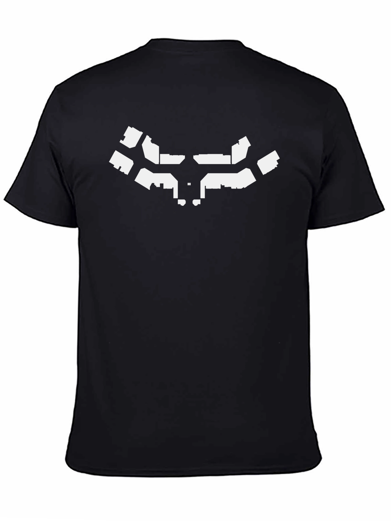 Abstract Geometric Print Black T-Shirt