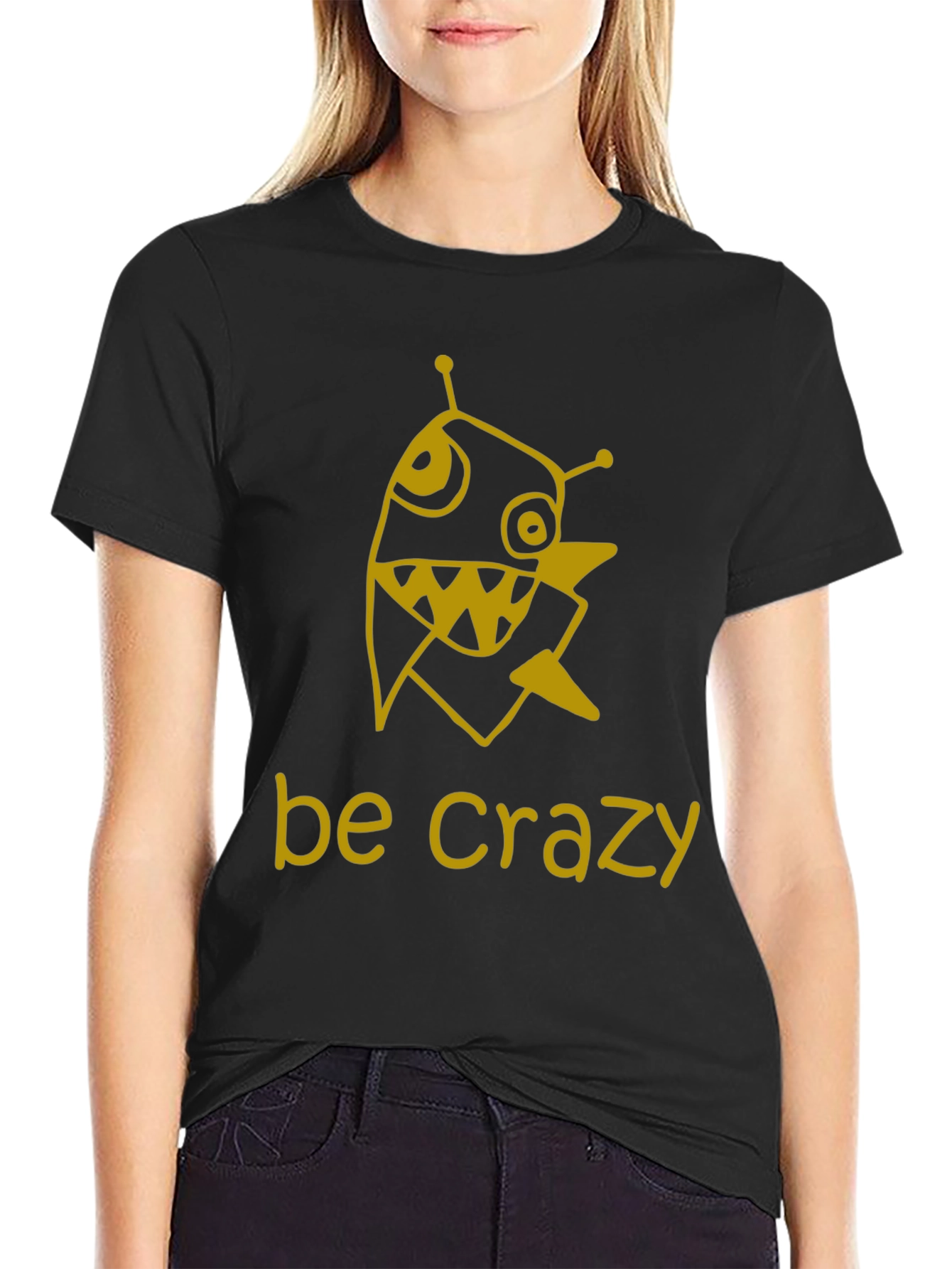 Be Crazy Graphic Tee - Mens Black T-Shirt
