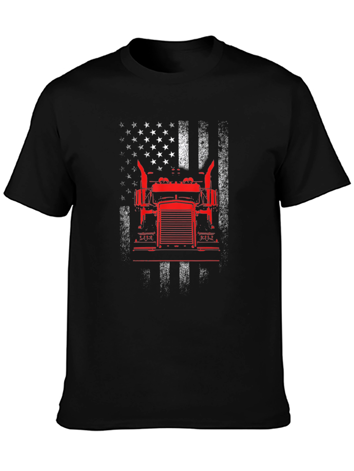 American Flag Trucker T-Shirt - Patriotic Style