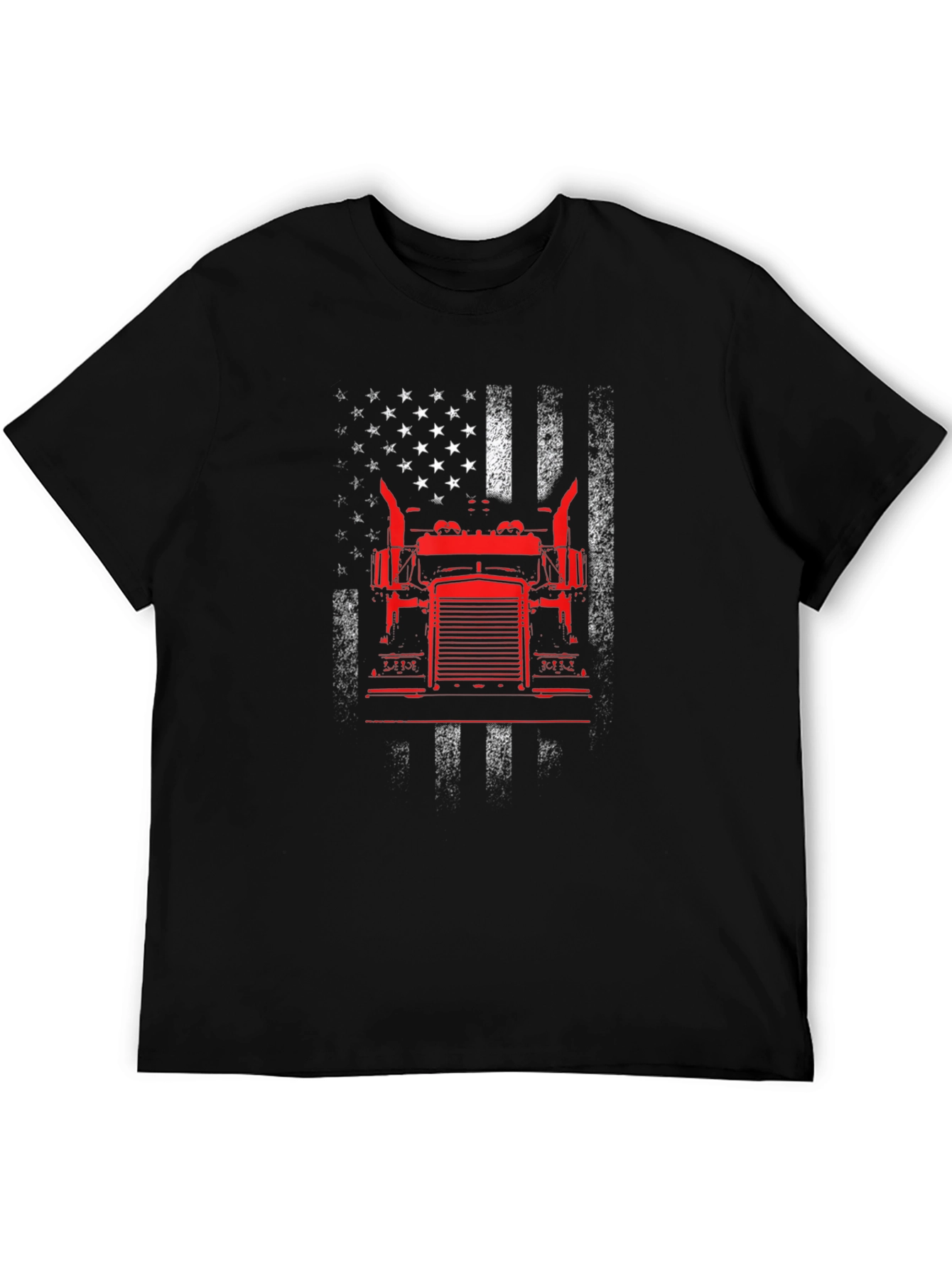 American Flag Trucker T-Shirt - Patriotic Style