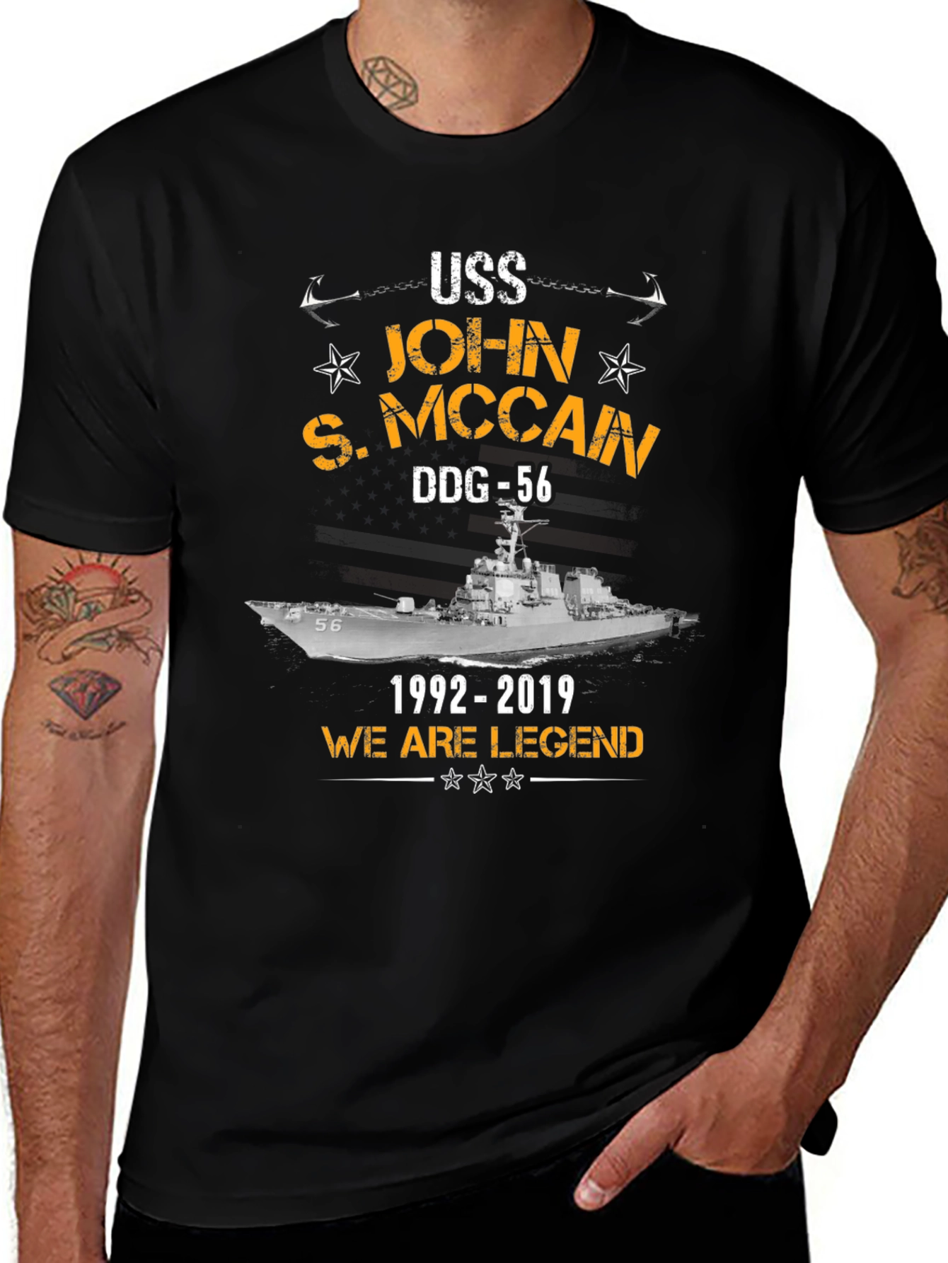 USS John S. McCain DDG-56 Tribute T-Shirt