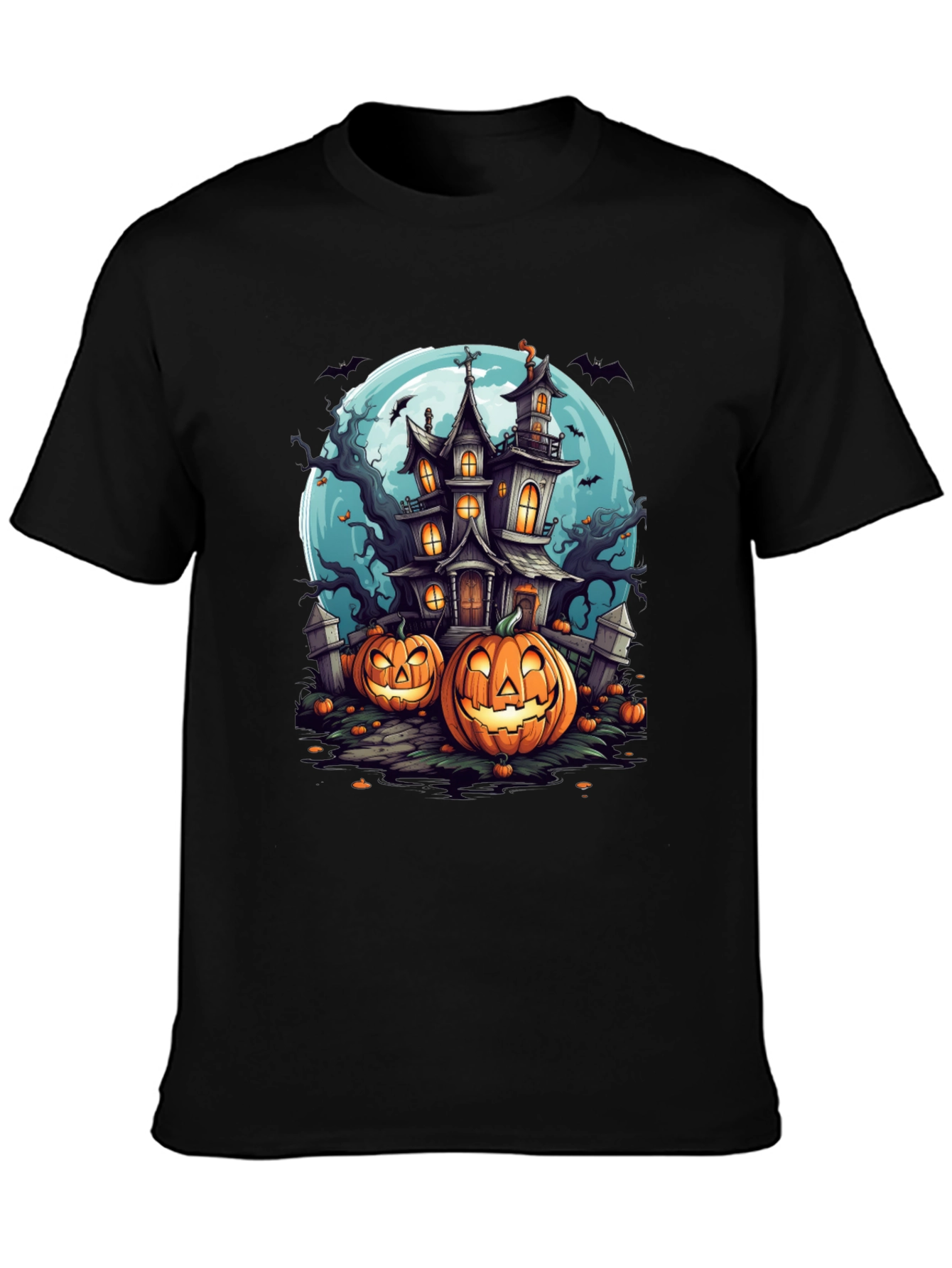 Spooky Halloween Haunted House T-Shirt