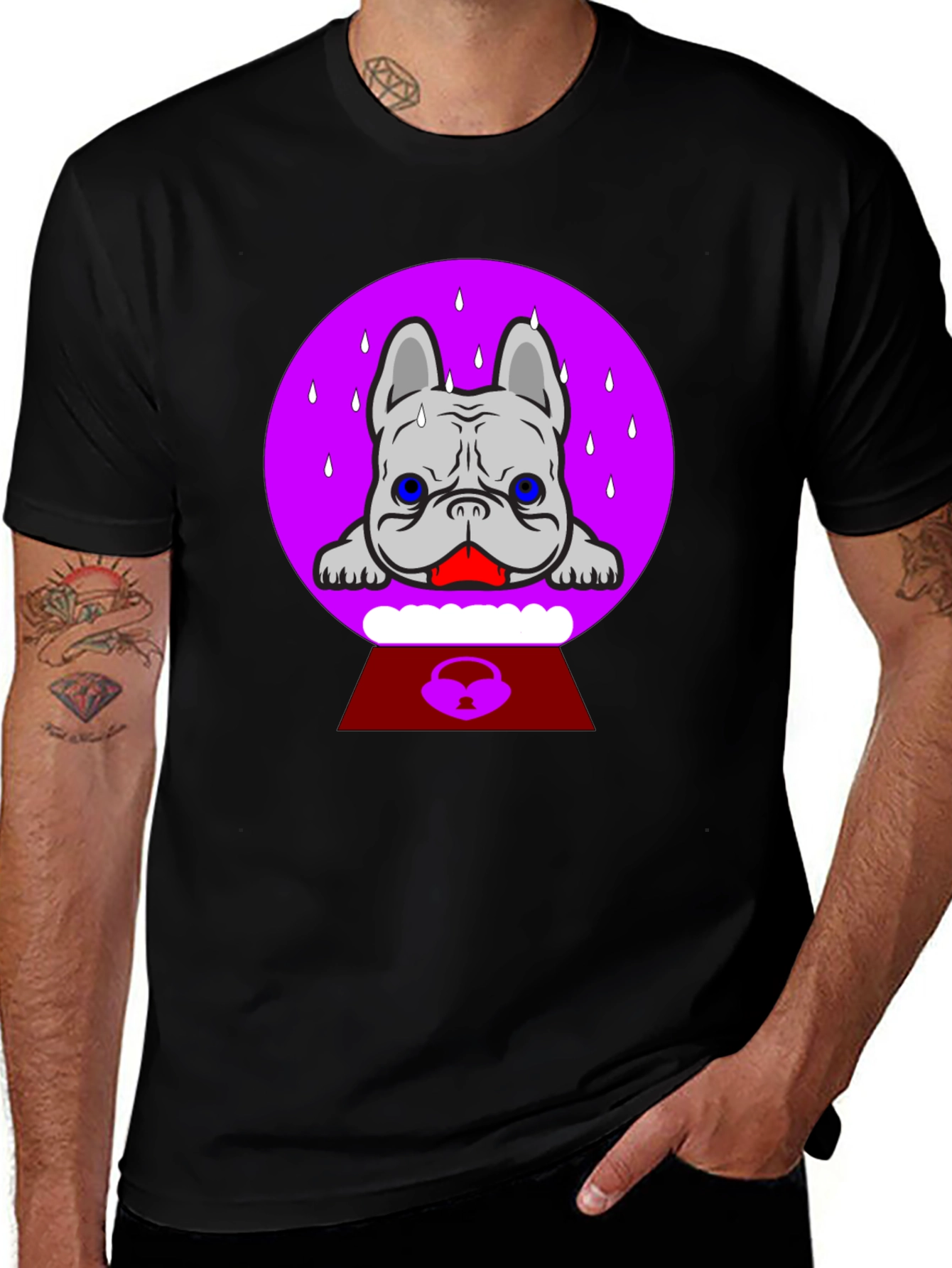 Sweating Bulldog Graphic Tee - Comfort & Style