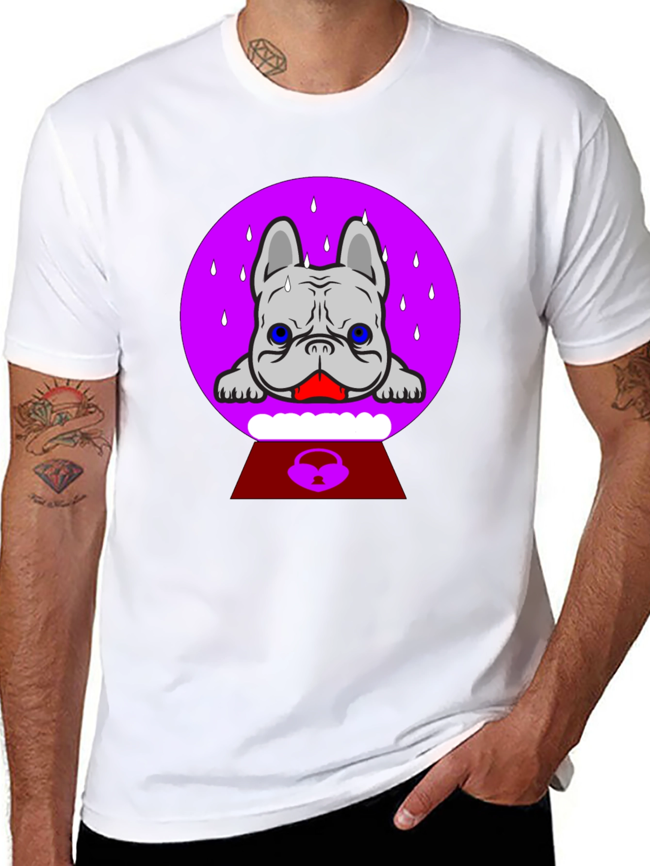 Sweating Bulldog Graphic Tee - Comfort & Style