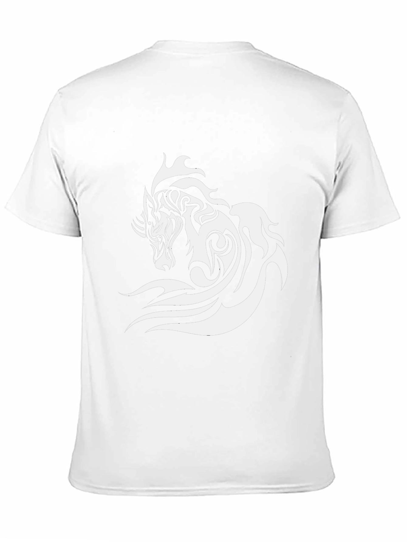 Tribal Horse Graphic T-Shirt - Black