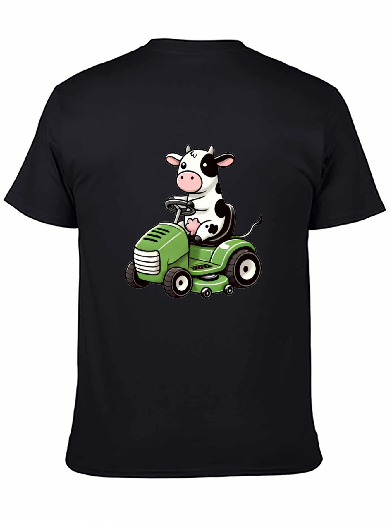 Cow Riding Lawn Mower Graphic Tee