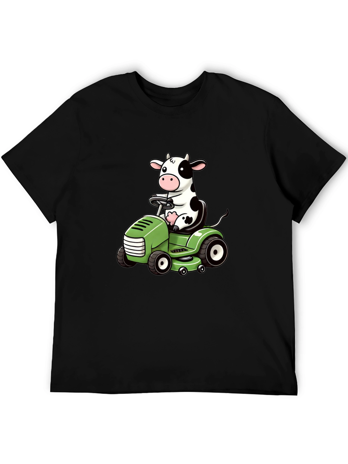 Cow Riding Lawn Mower Graphic Tee