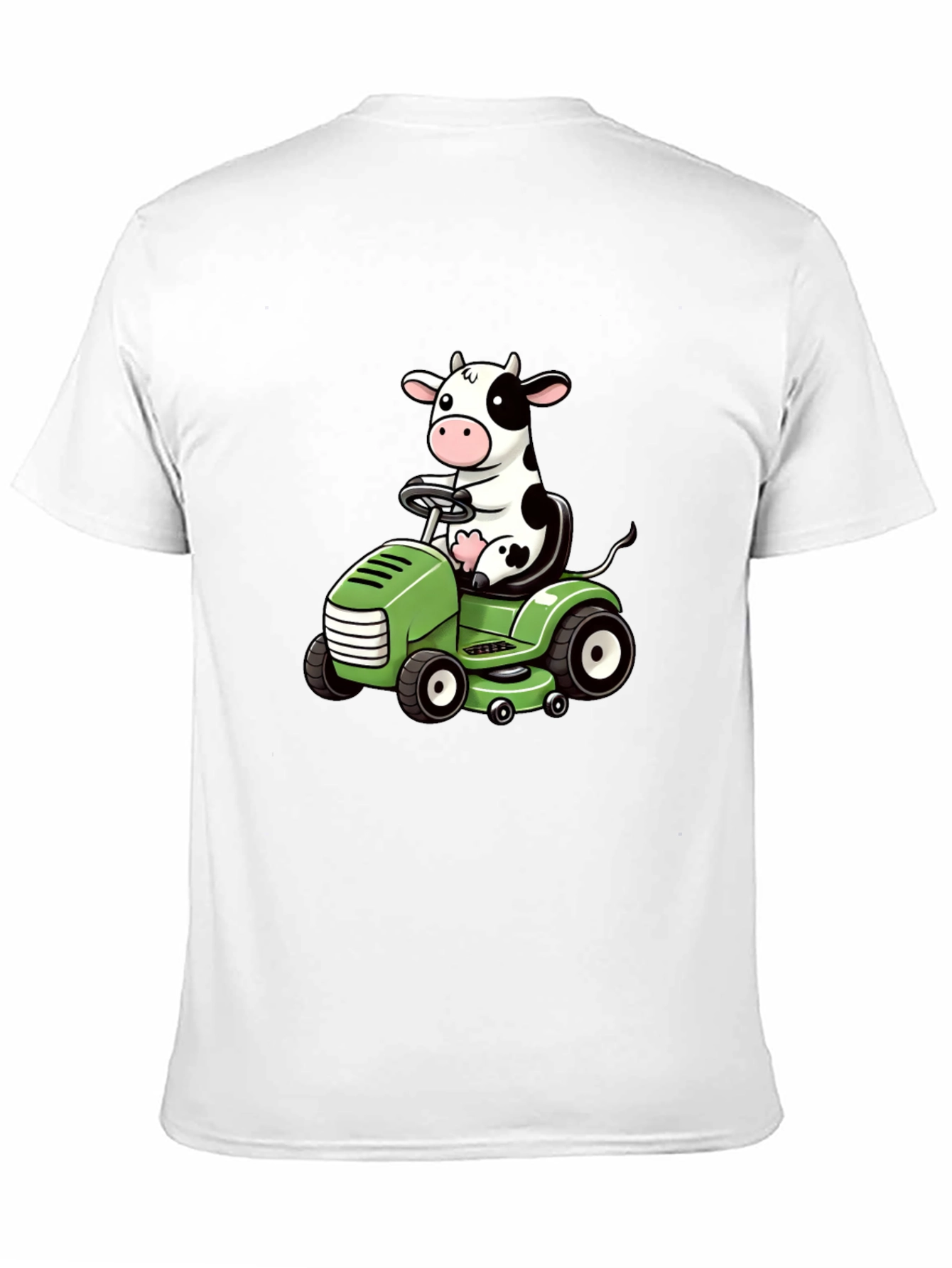 Cow Riding Lawn Mower Graphic Tee