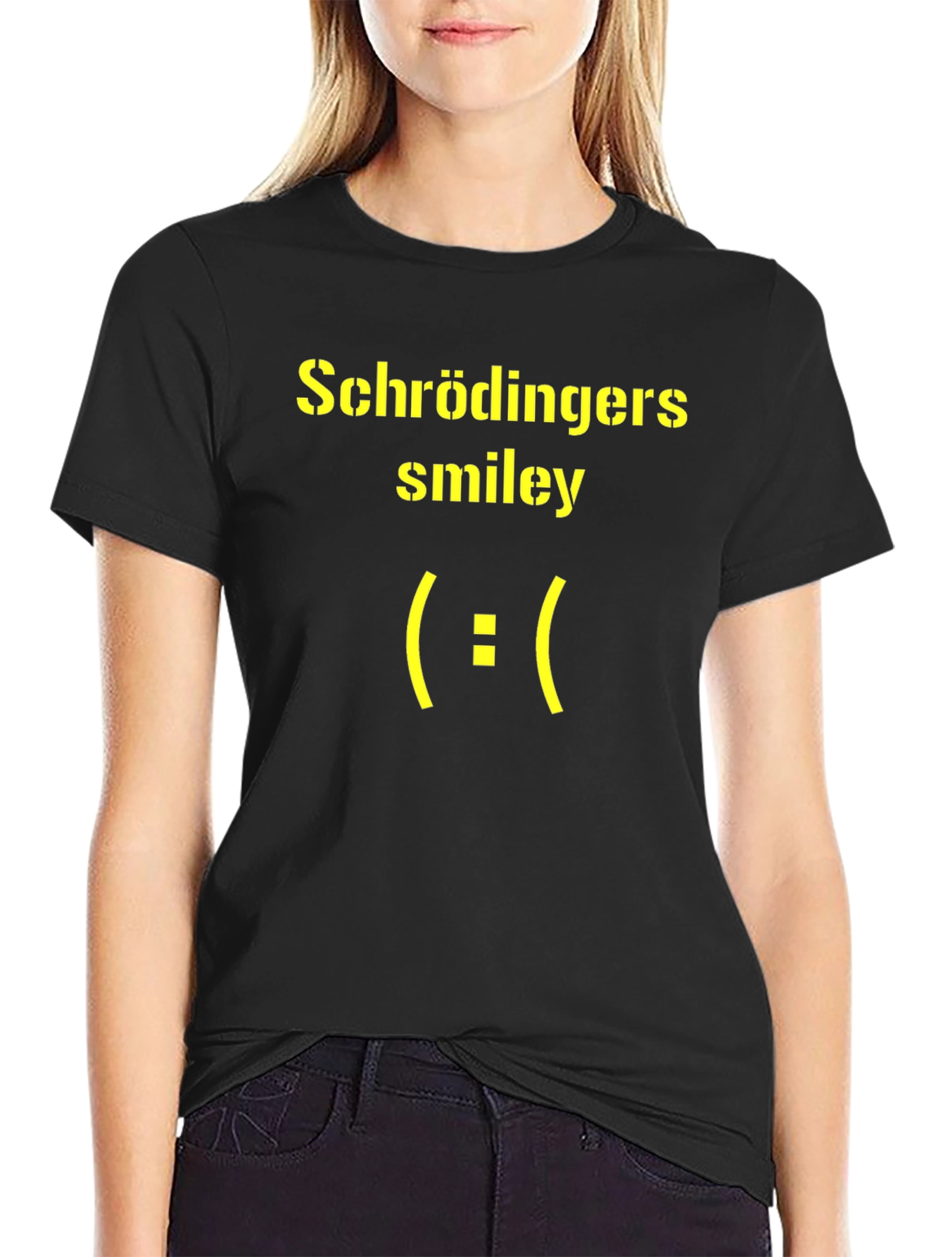 Schrödingers Smiley Face Graphic T-Shirt