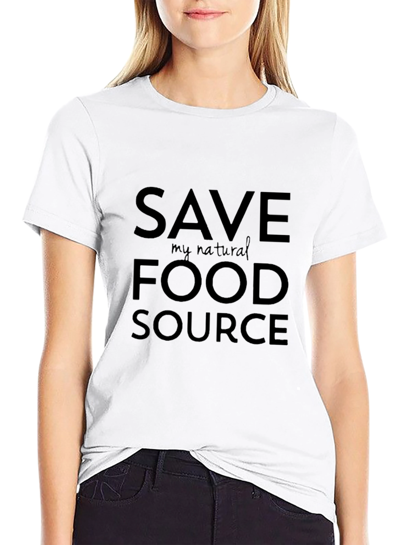 Save My Natural Food Source Black T-Shirt