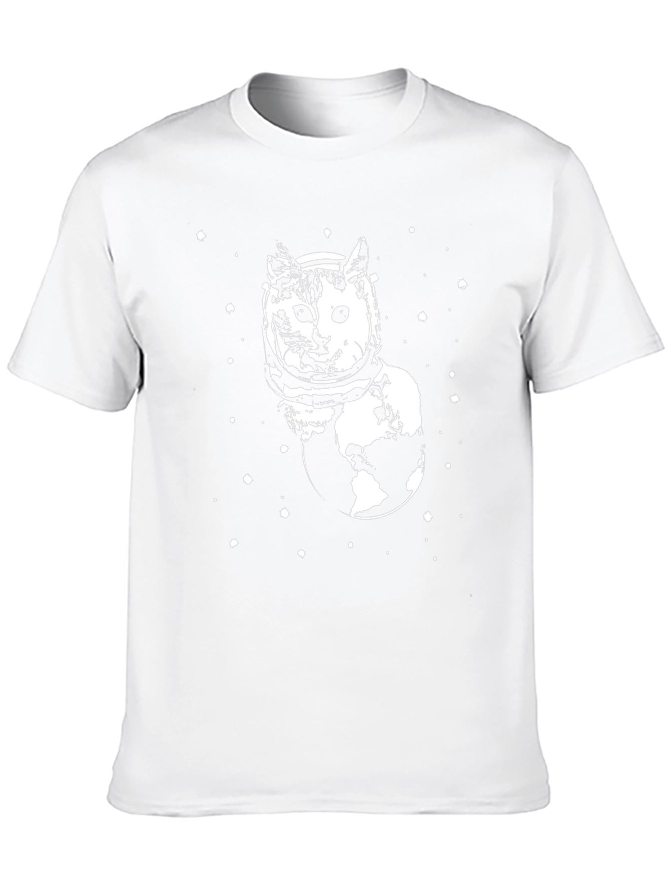 Cosmic Cat T-Shirt - Black Unique Graphic Tee