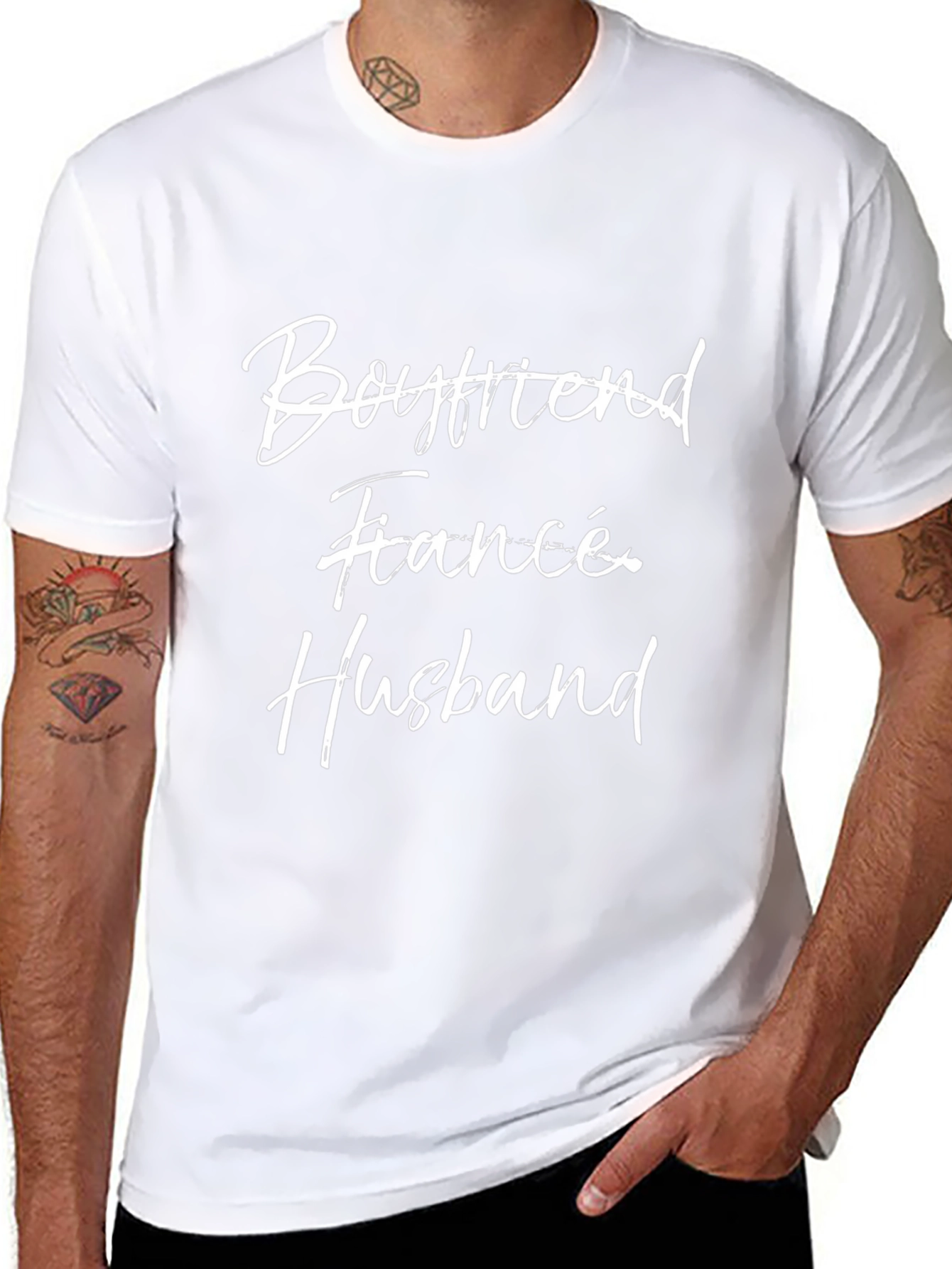 Boyfriend Fiancé Husband Black T-Shirt