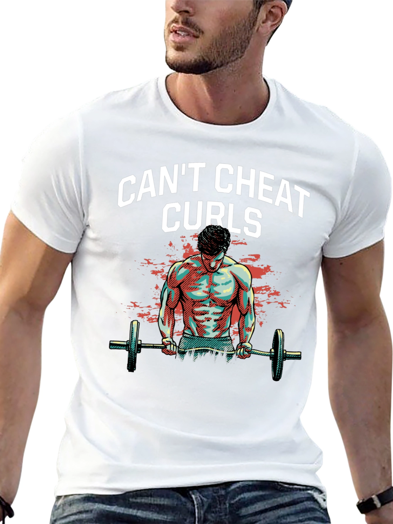 Cant Cheat Curls Mens T-Shirt Gym Fitness