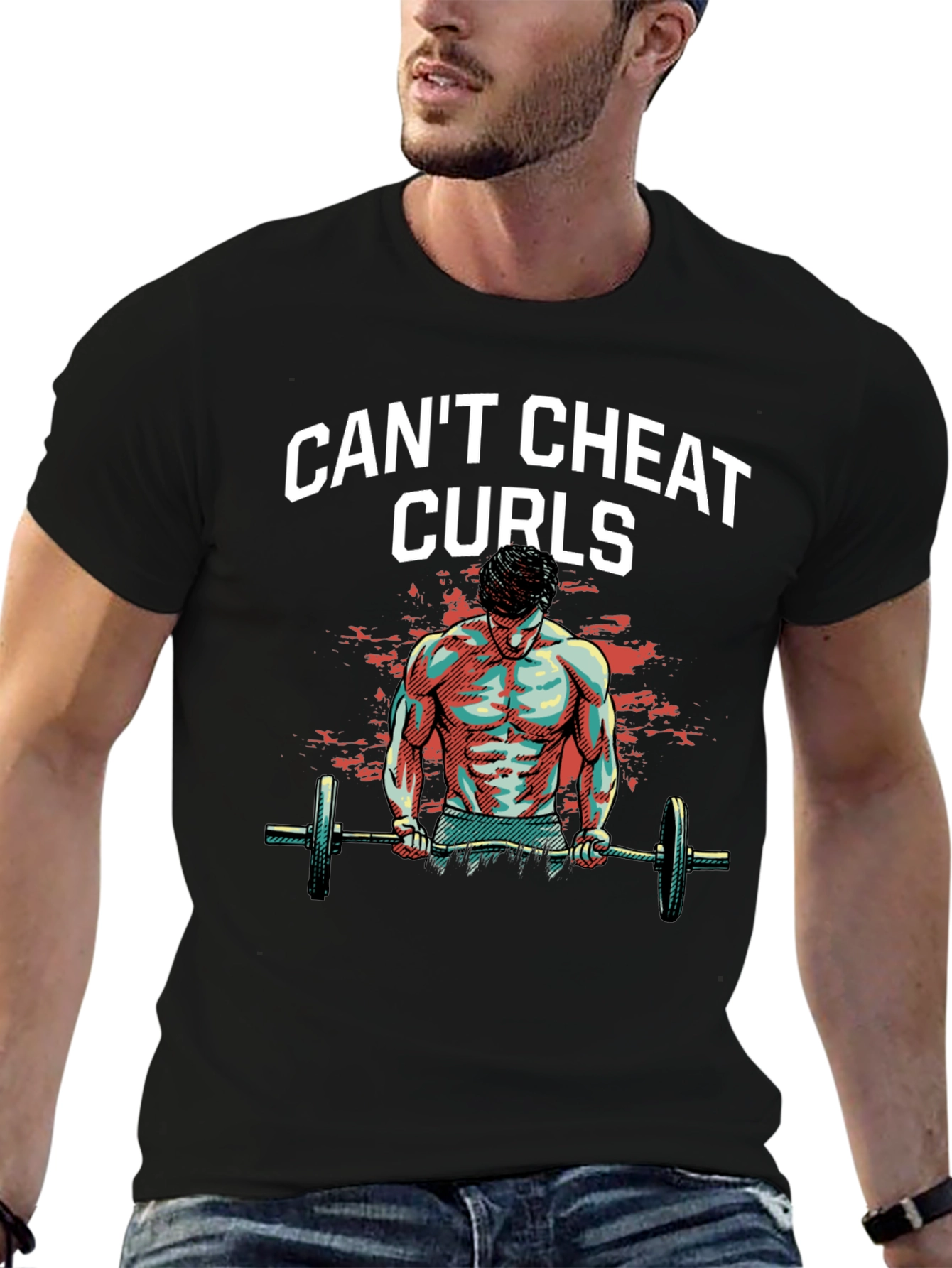 Cant Cheat Curls Mens T-Shirt Gym Fitness