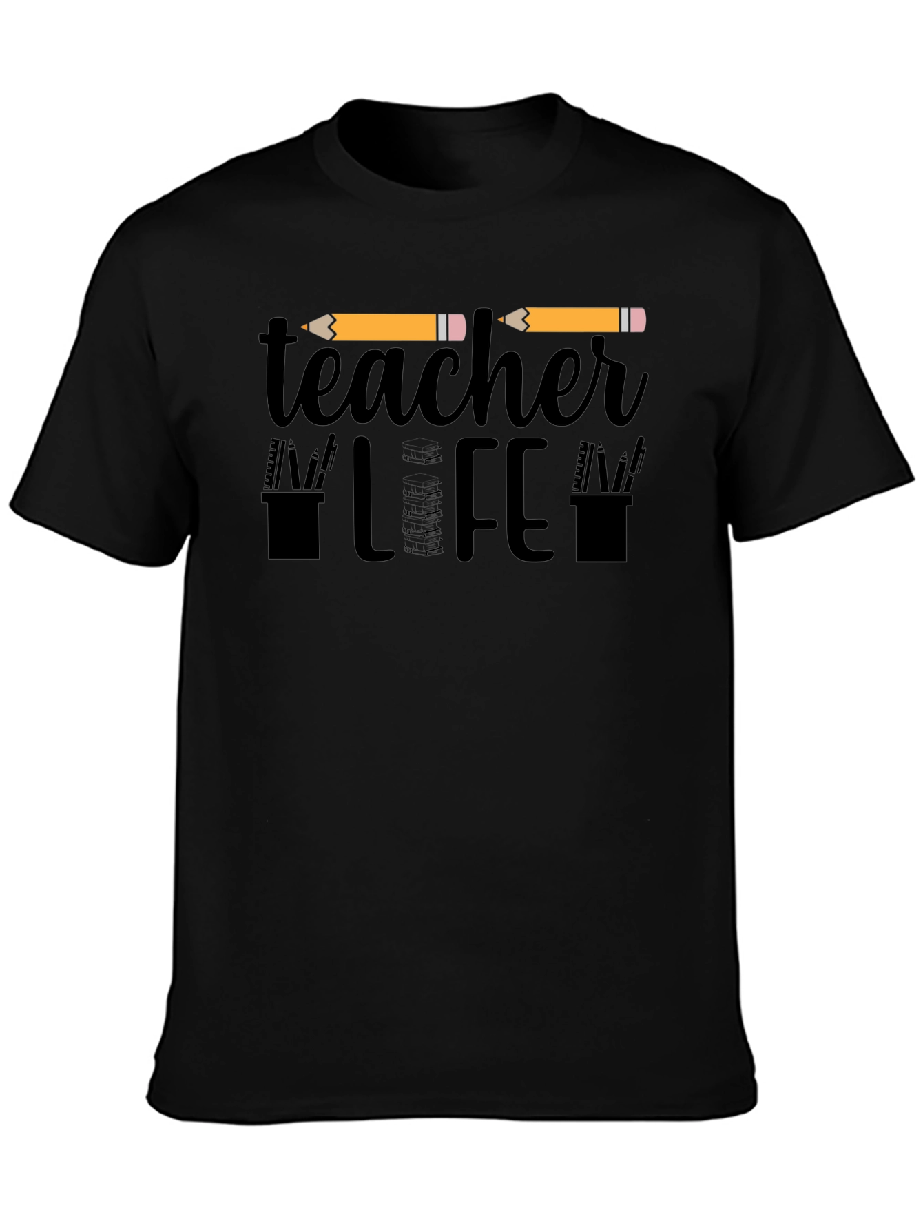 Teacher Life Graphic Tee - Black Unisex T-Shirt