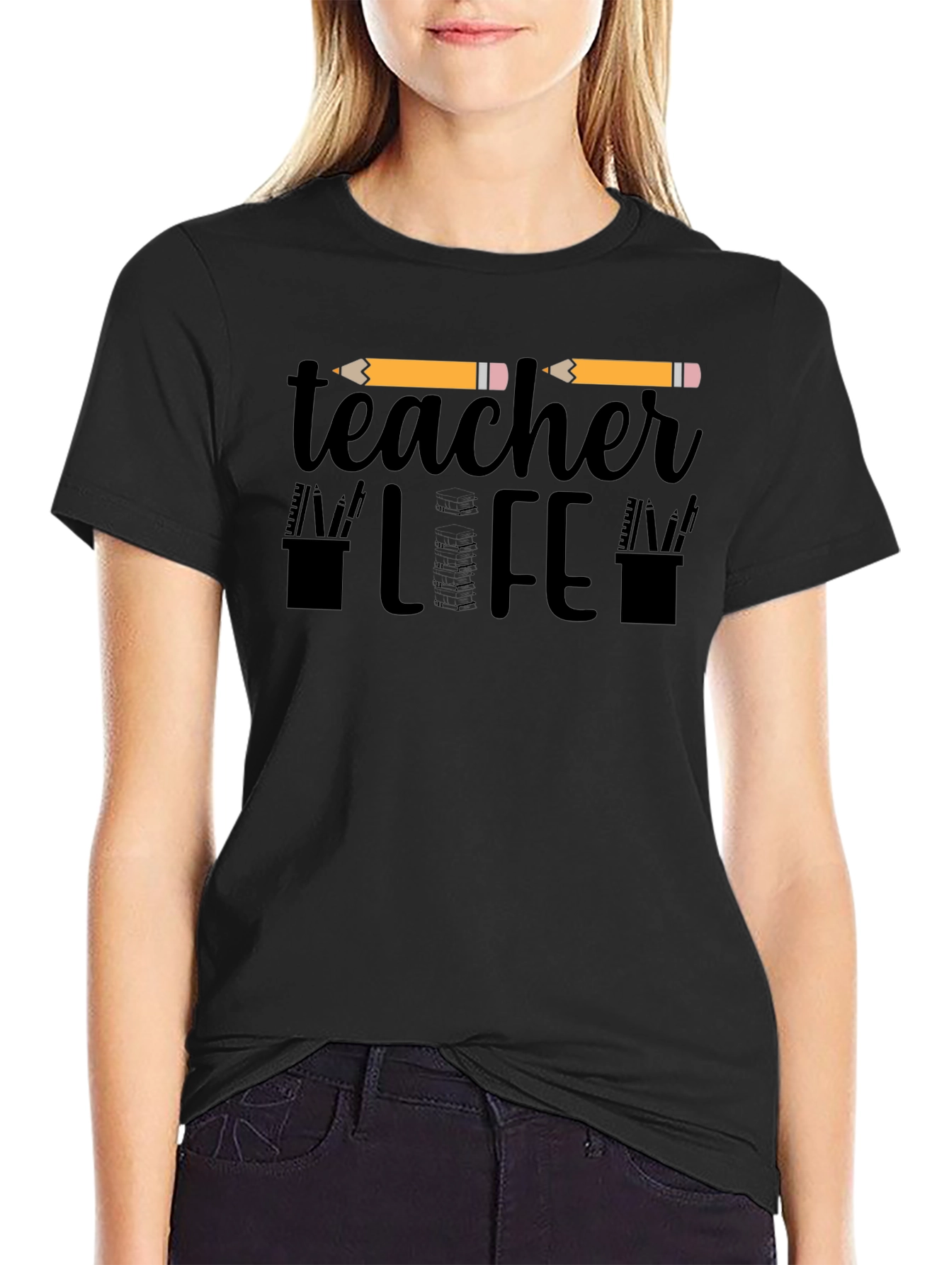 Teacher Life Graphic Tee - Black Unisex T-Shirt
