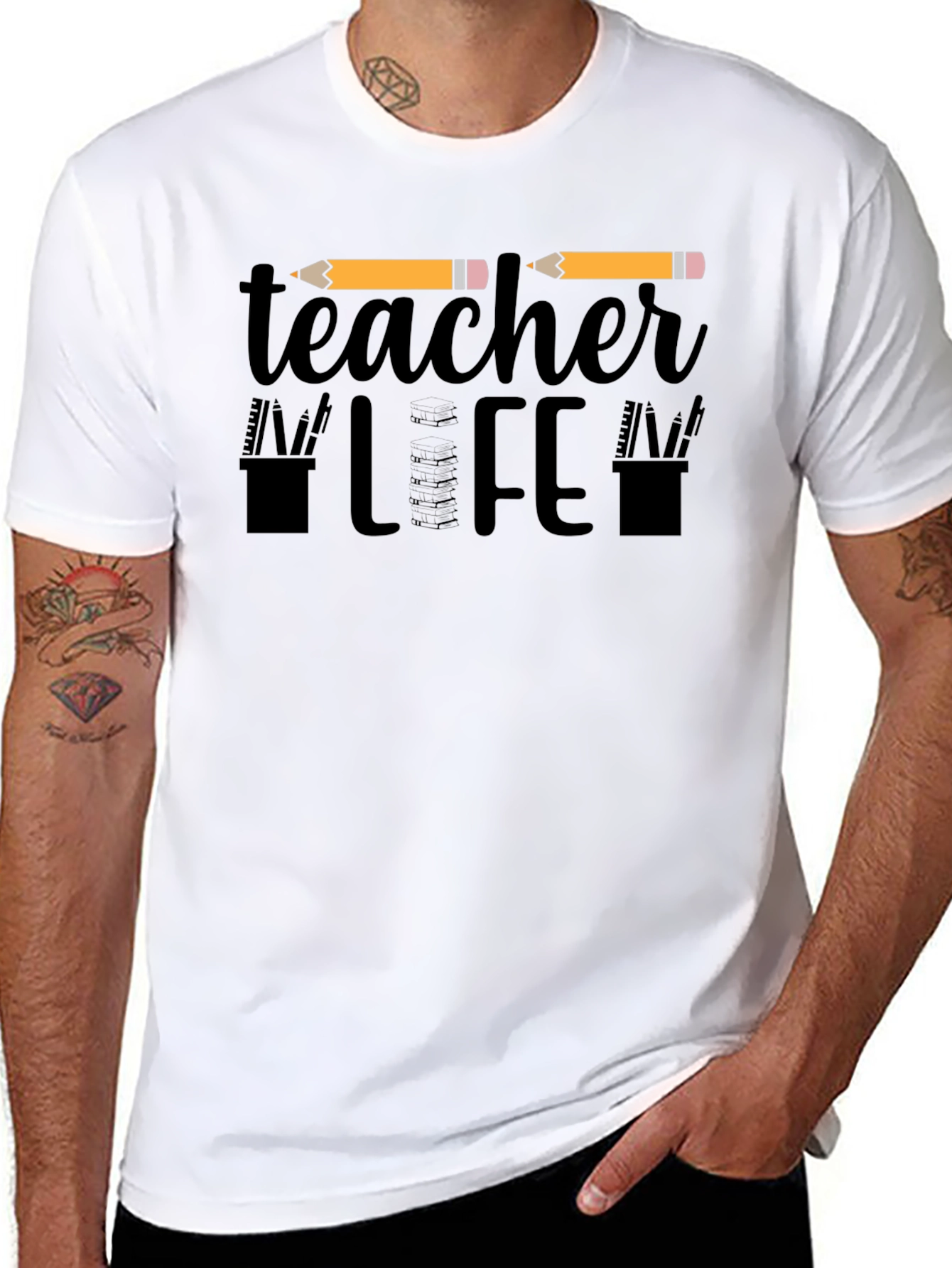 Teacher Life Graphic Tee - Black Unisex T-Shirt