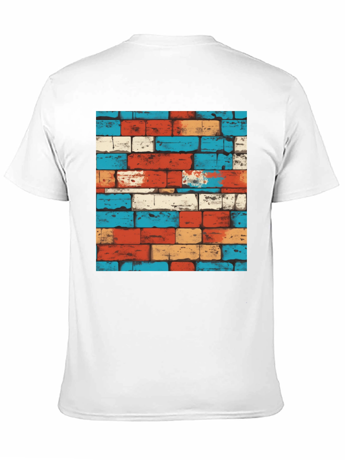 Cool Brick Wall Pattern Graphic Tee
