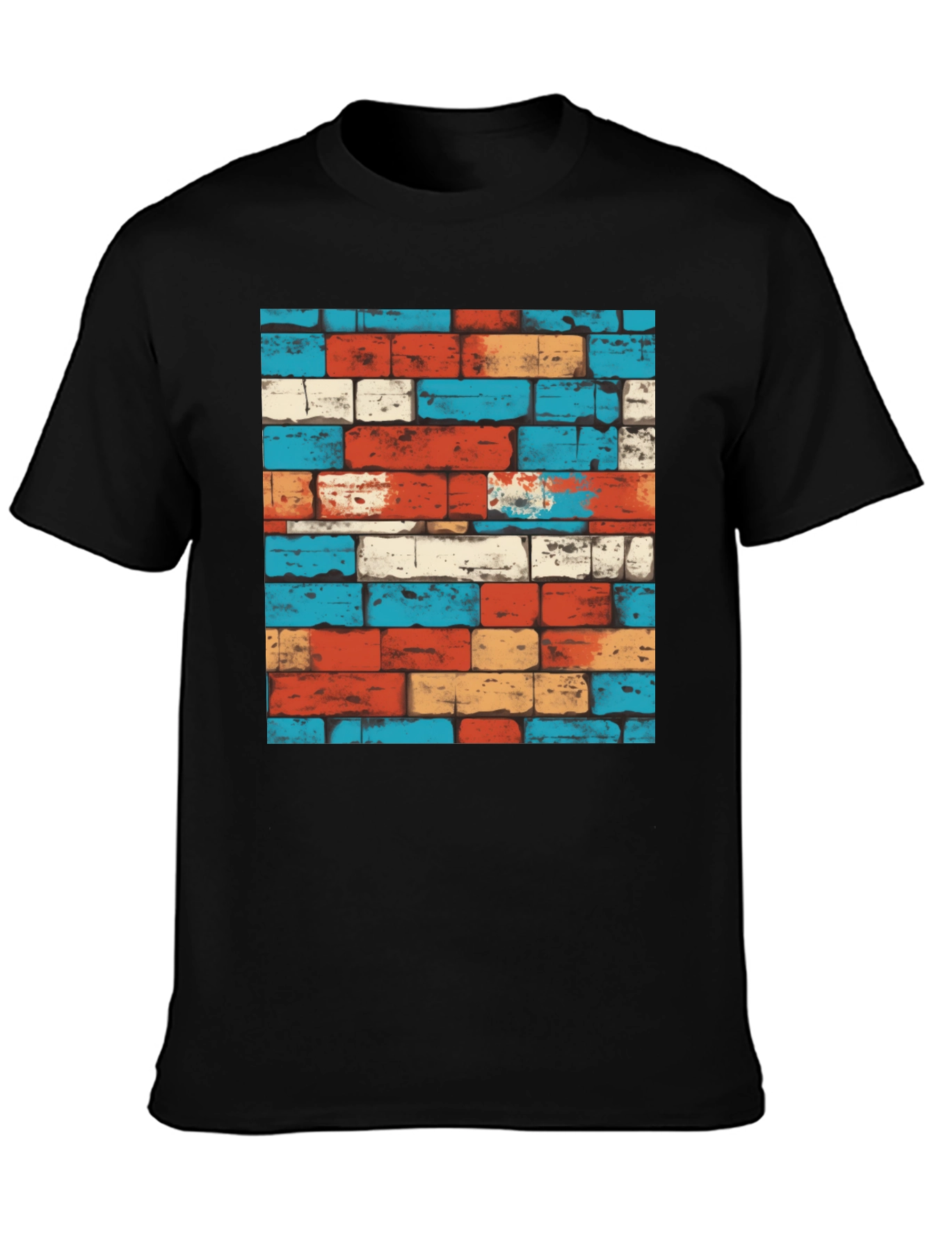 Cool Brick Wall Pattern Graphic Tee