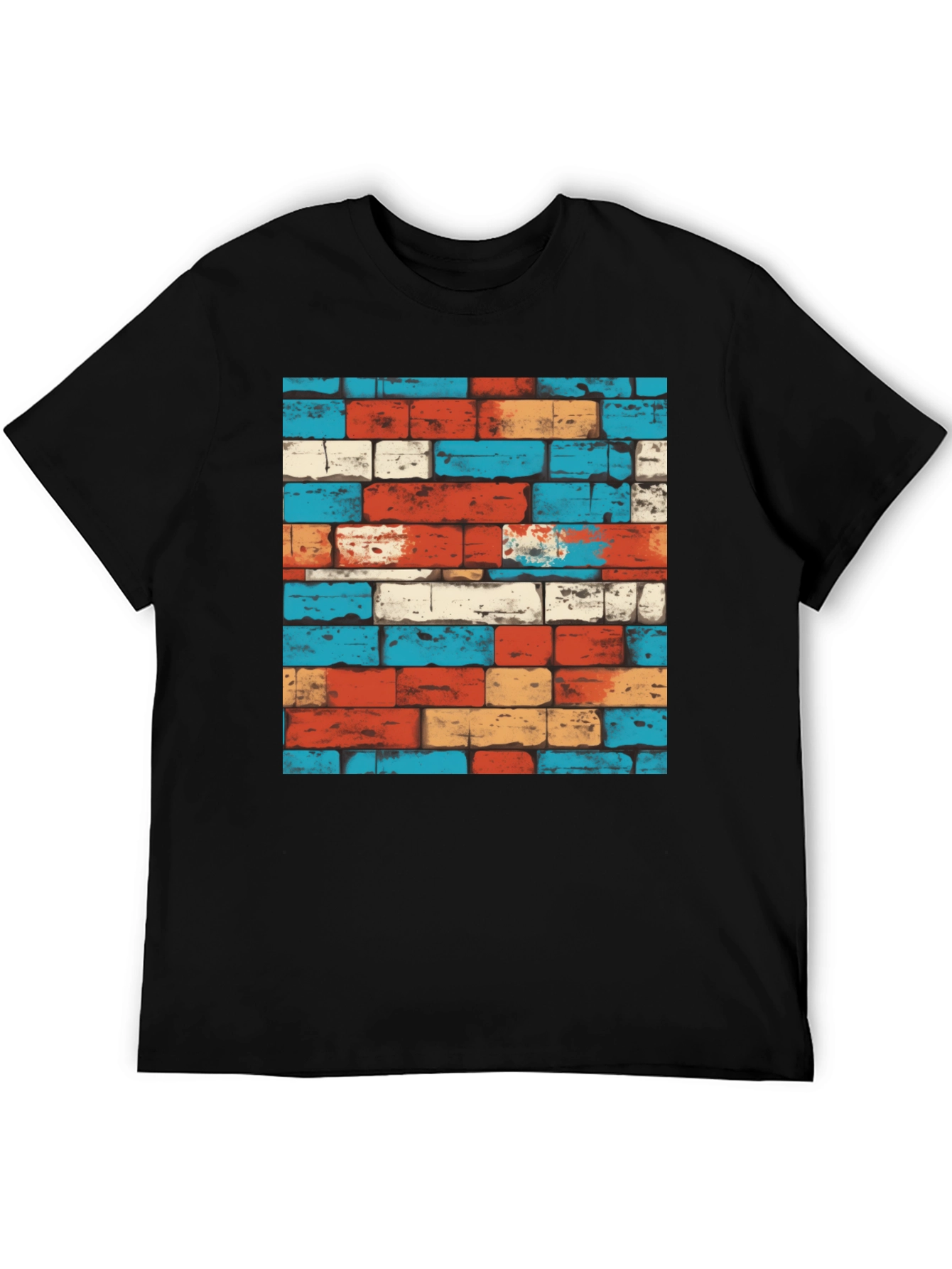Cool Brick Wall Pattern Graphic Tee