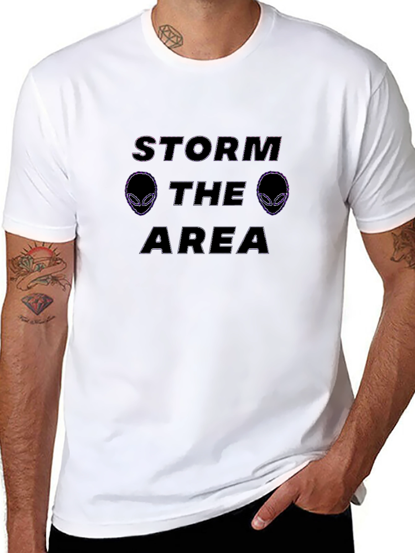 Storm Area Alien Black T-Shirt Graphic Tee