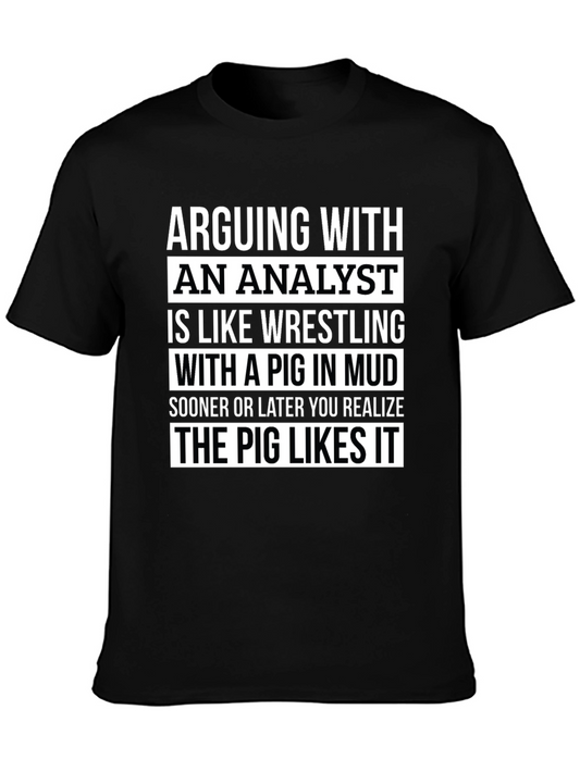 Analyst Pig Wrestling Graphic Tee