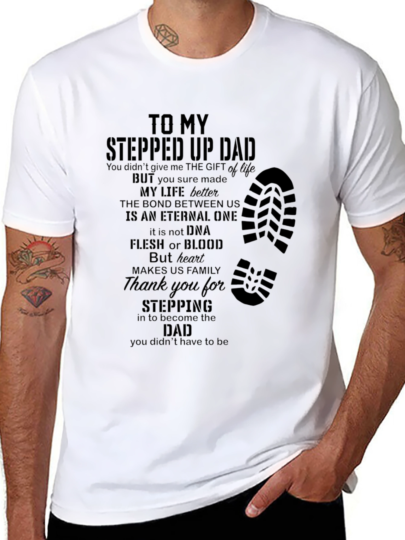 Stepped Up Dad Graphic T-Shirt