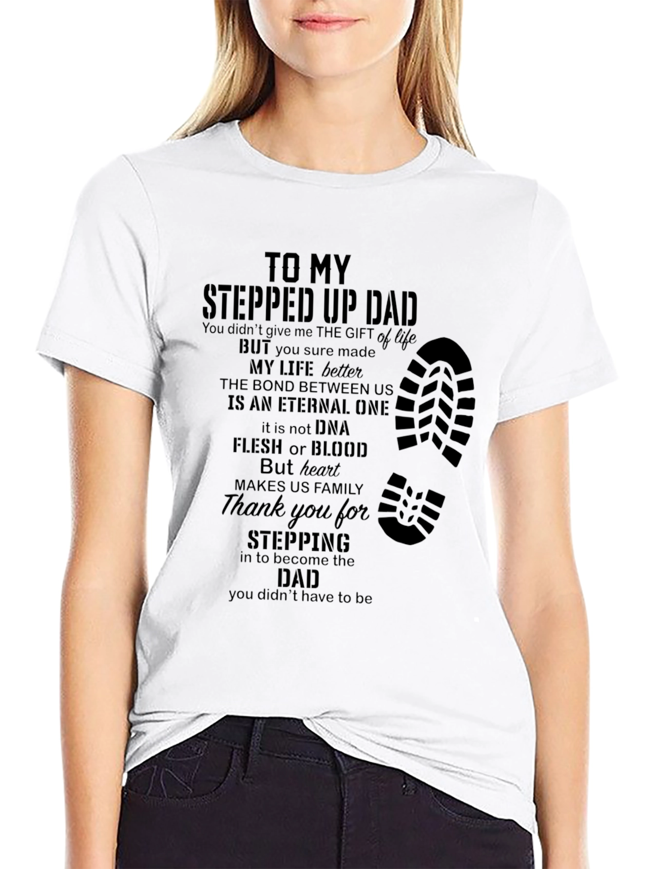 Stepped Up Dad Graphic T-Shirt