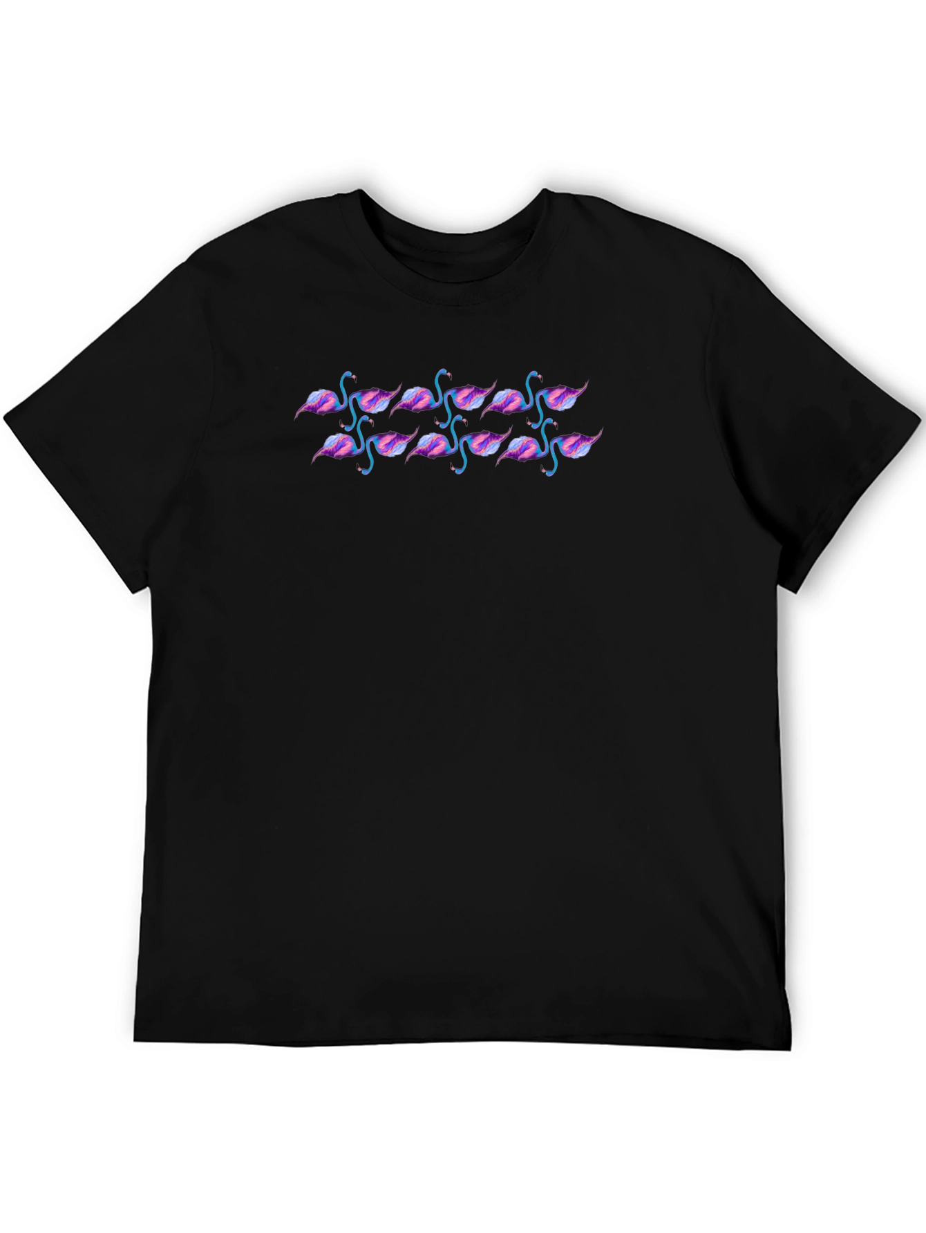 Black Flamingo Pattern Tee