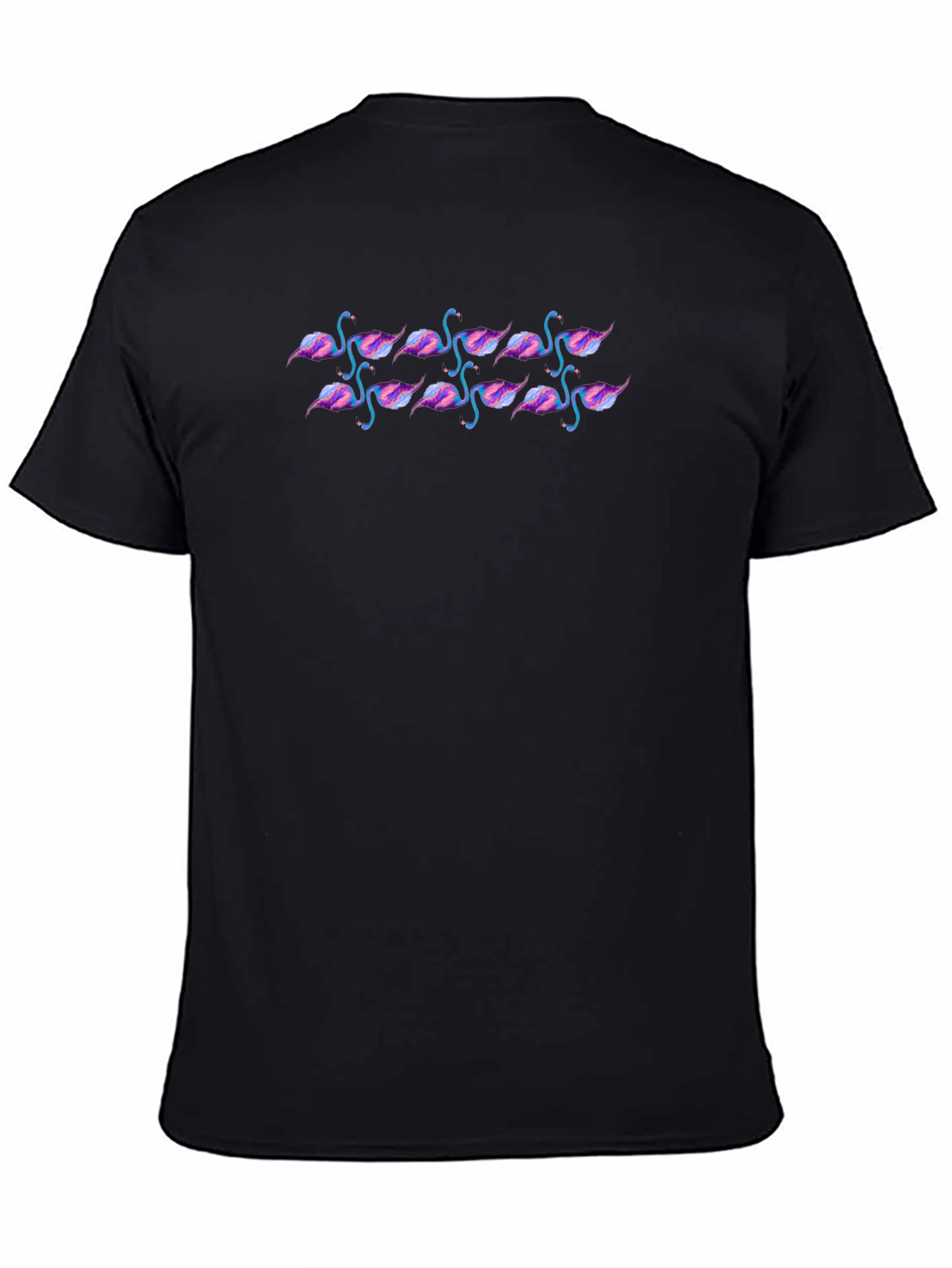 Black Flamingo Pattern Tee