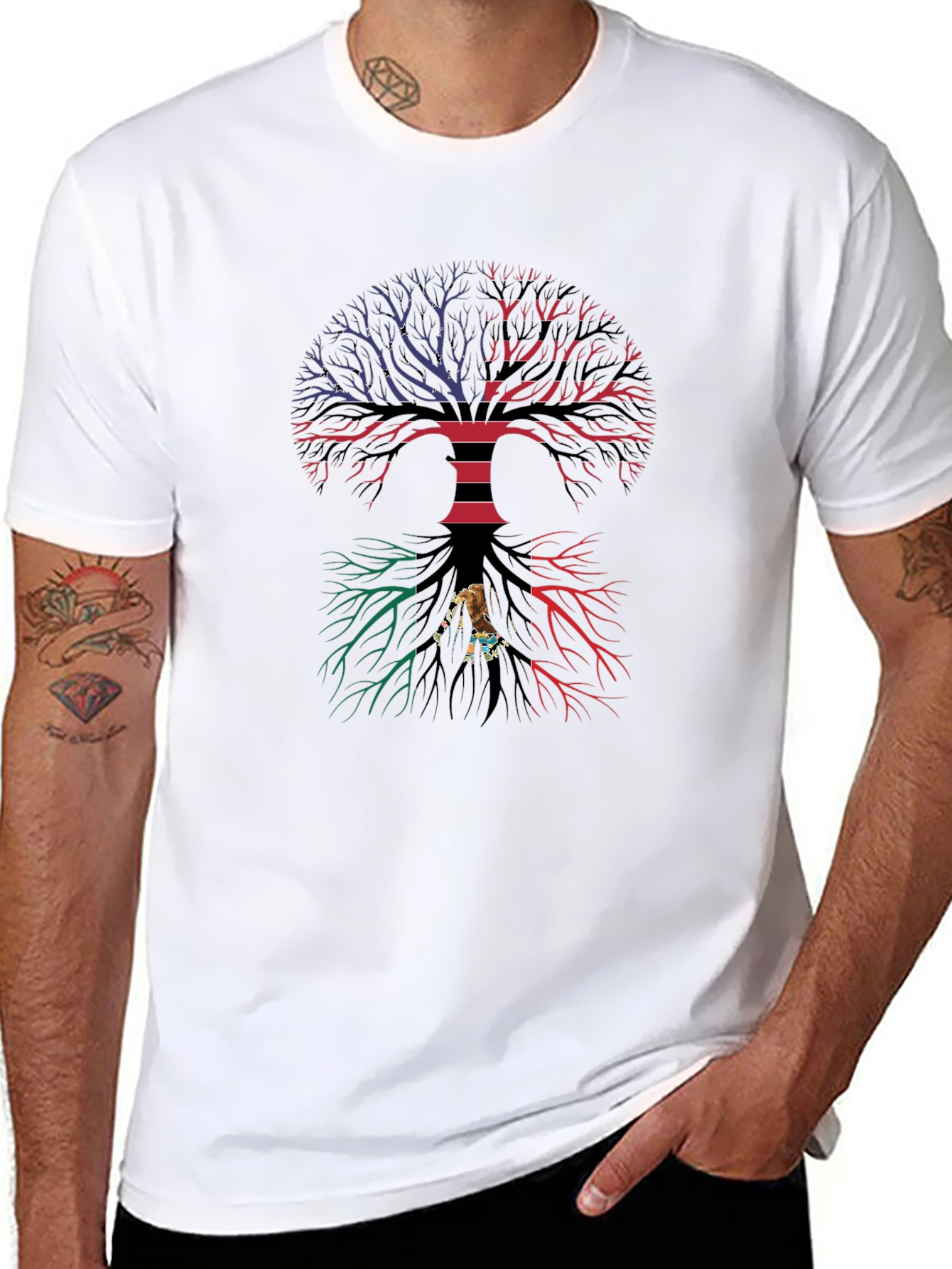 Tree of Life Graphic Tee - Black Cotton Blend