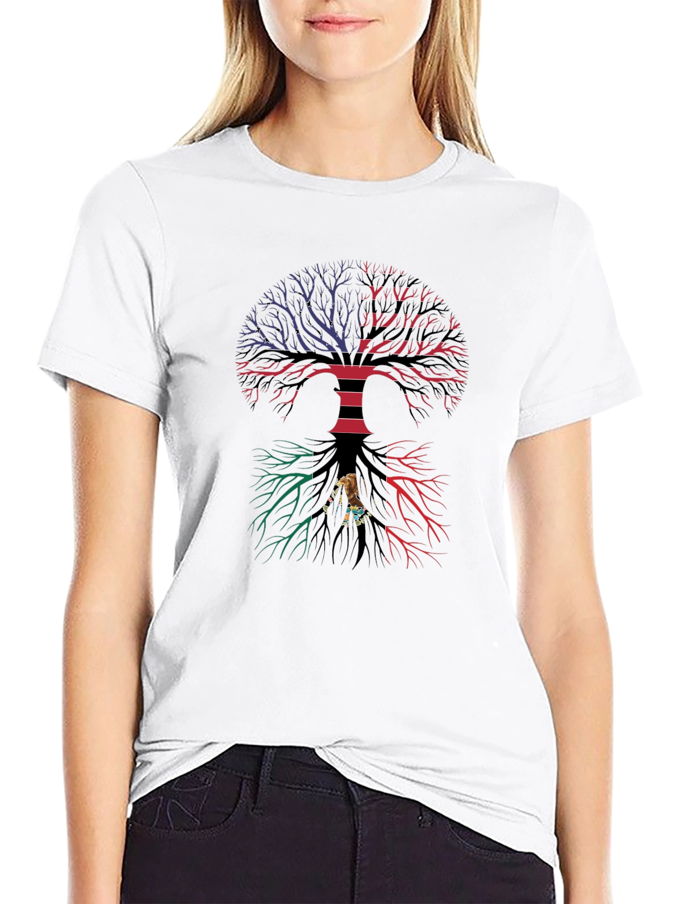 Tree of Life Graphic Tee - Black Cotton Blend