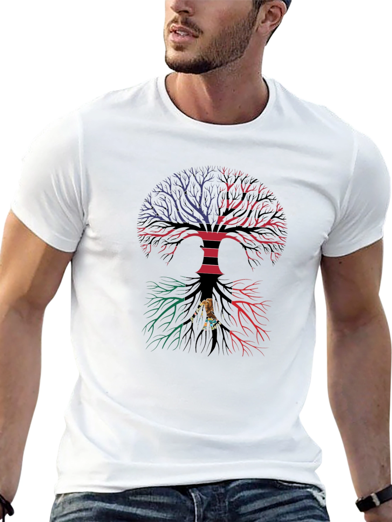 Tree of Life Graphic Tee - Black Cotton Blend