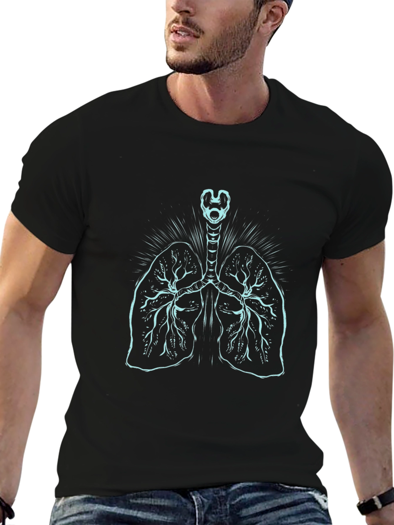Anatomical Lungs Graphic Tee - Classic Fit