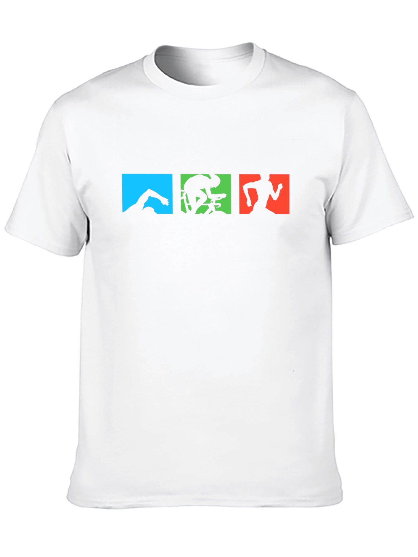 Triathlon T-Shirt - Swim Bike Run - Black