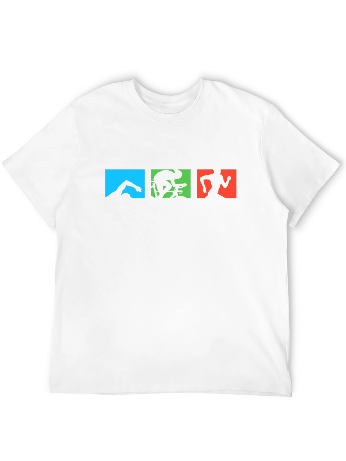 Triathlon T-Shirt - Swim Bike Run - Black