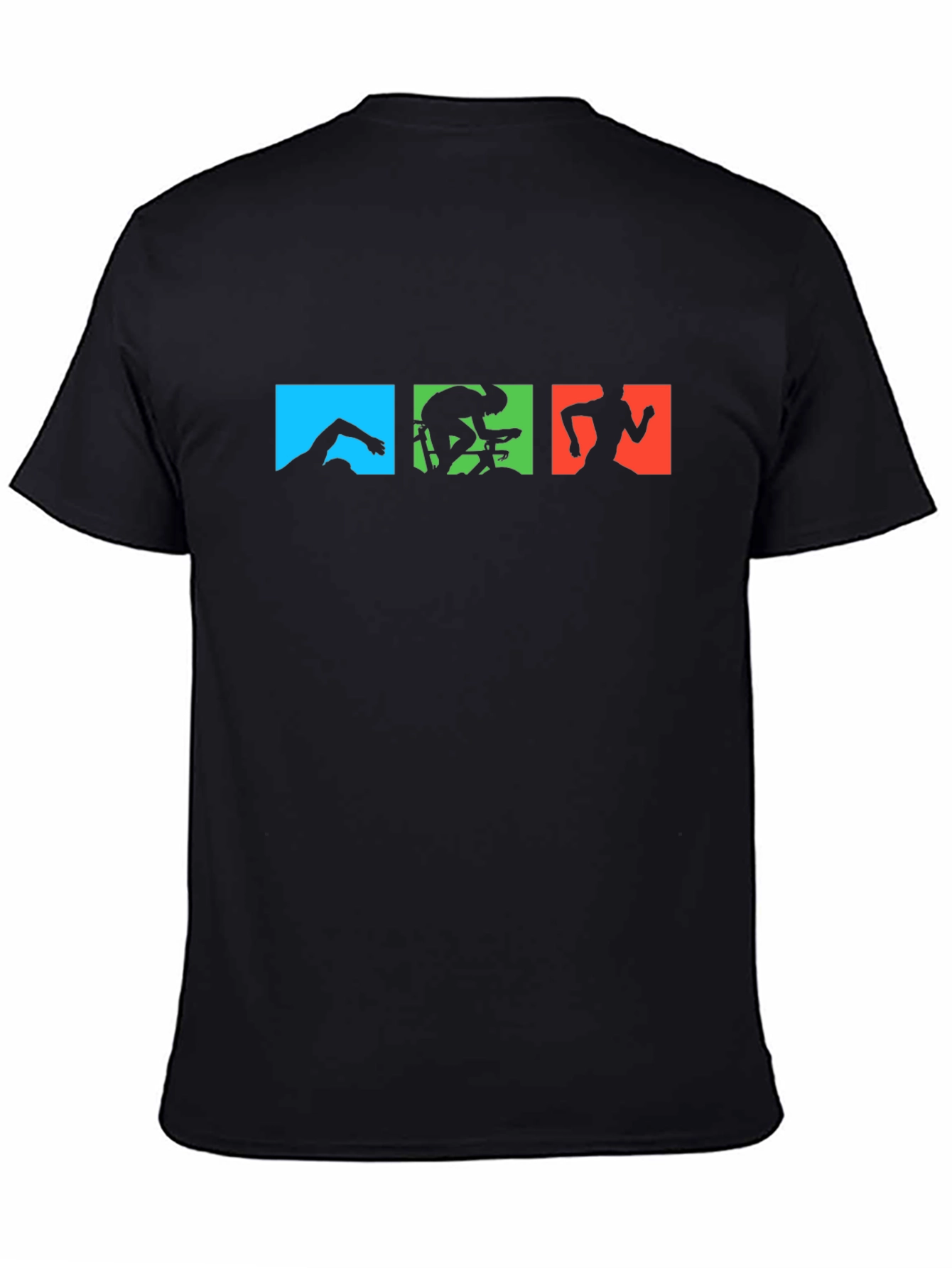 Triathlon T-Shirt - Swim Bike Run - Black