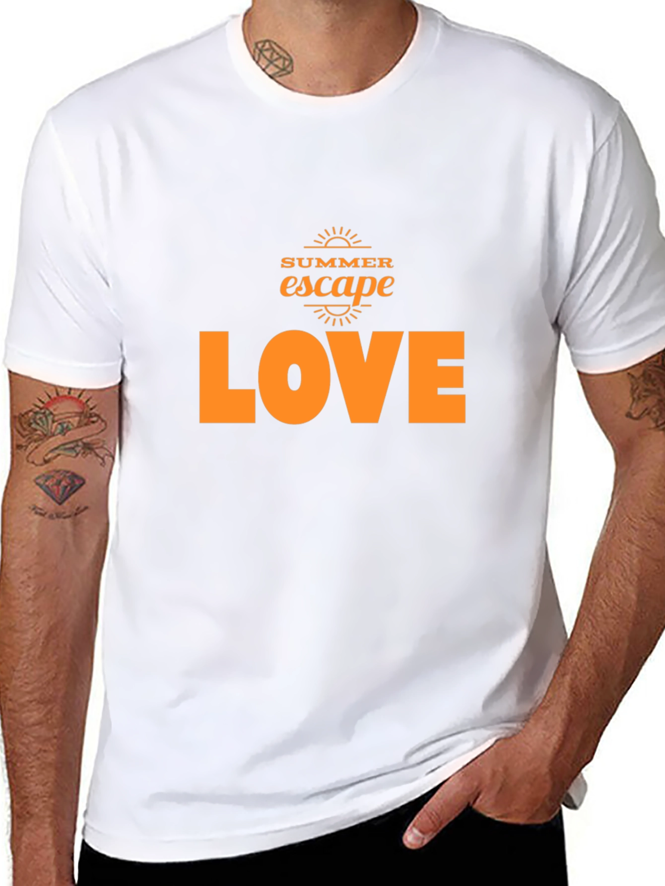 Summer Escape Love Graphic Black T-Shirt