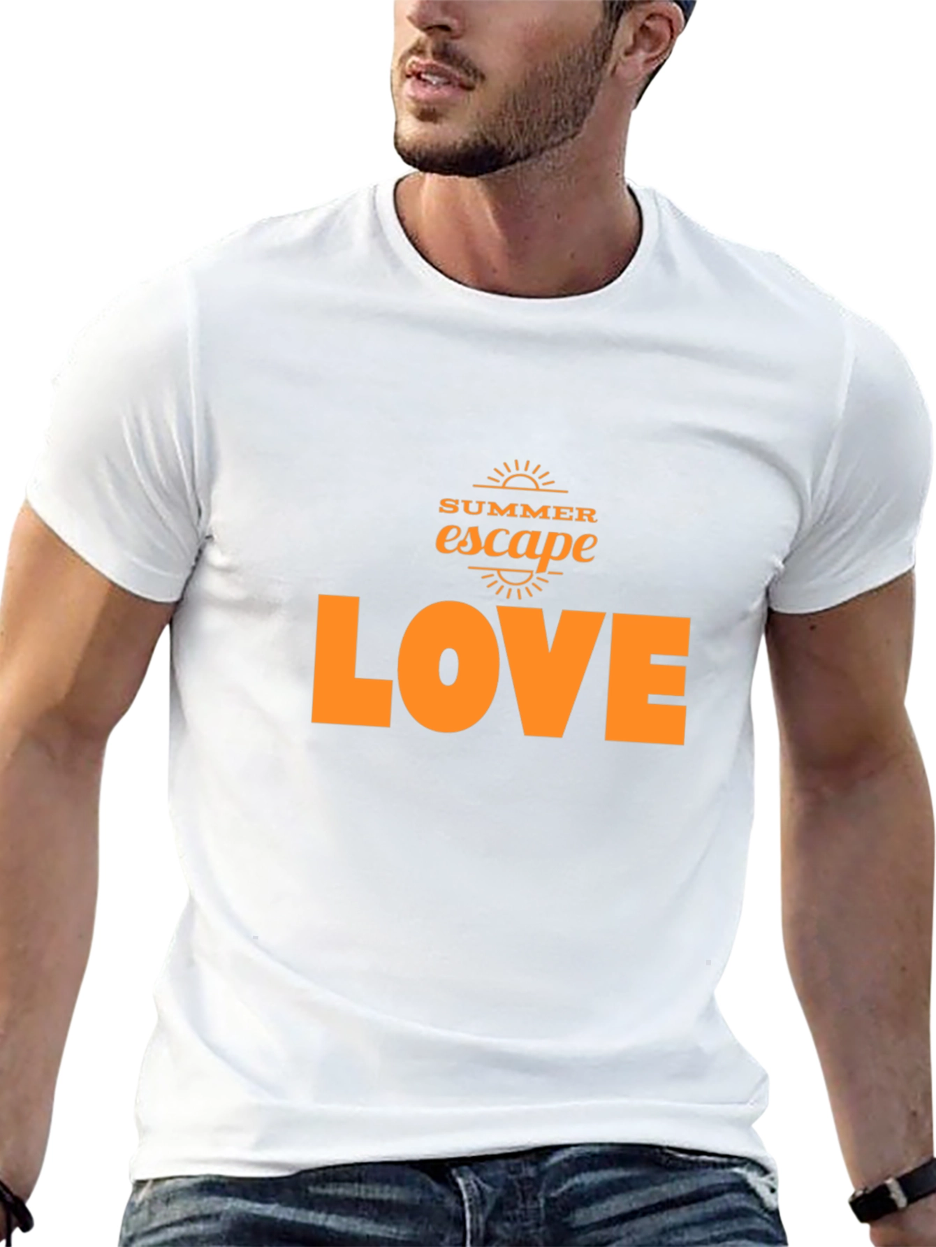 Summer Escape Love Graphic Black T-Shirt