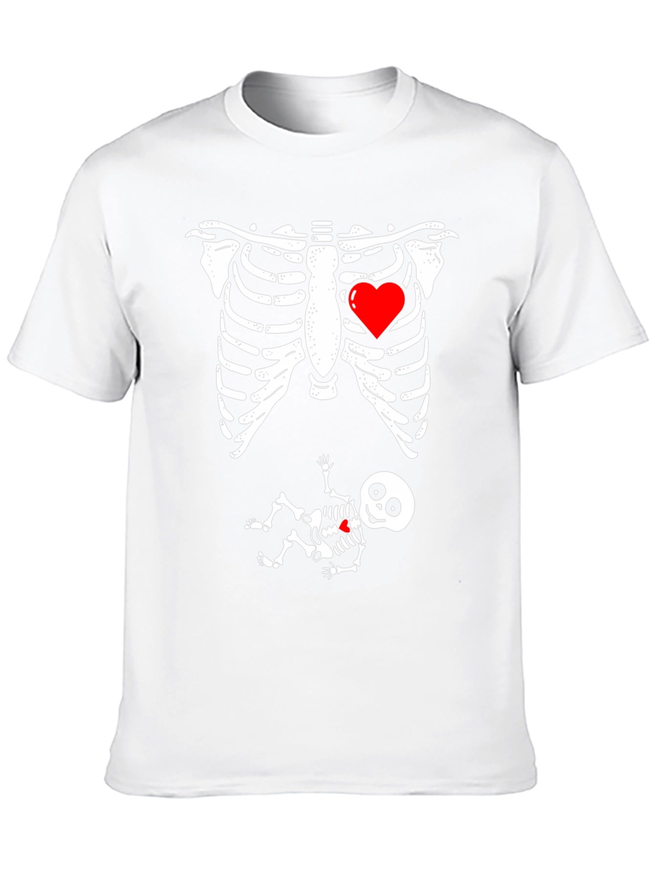 Skeleton Baby Bump T-Shirt Funny Halloween Pregnancy Tee