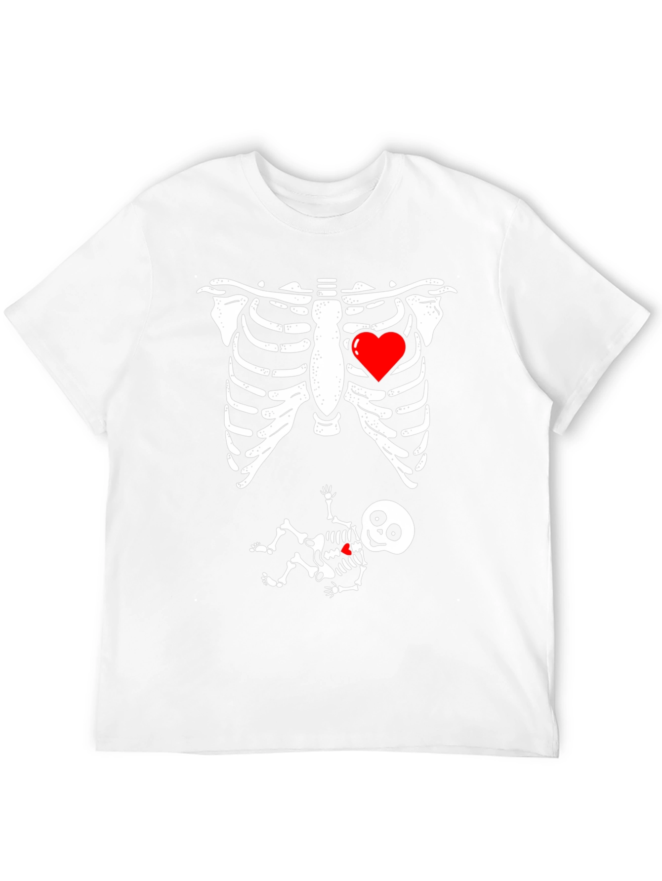 Skeleton Baby Bump T-Shirt Funny Halloween Pregnancy Tee