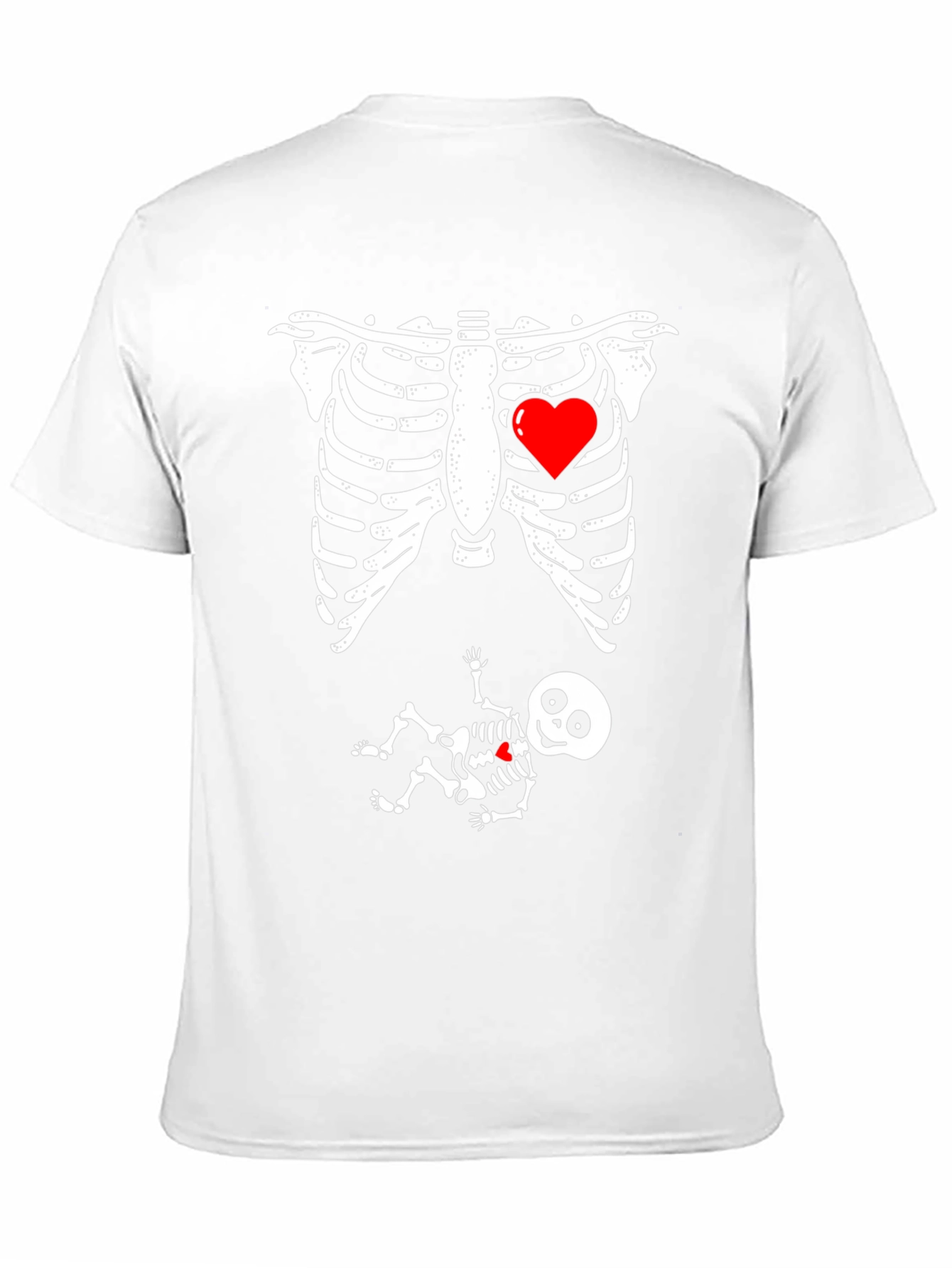 Skeleton Baby Bump T-Shirt Funny Halloween Pregnancy Tee